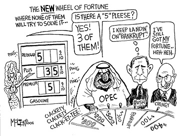 Oil price wheel of fortune