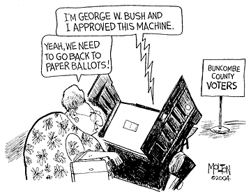 Bush voting machine