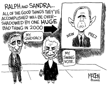 Ralph Nader and Sandra Day O'Connor