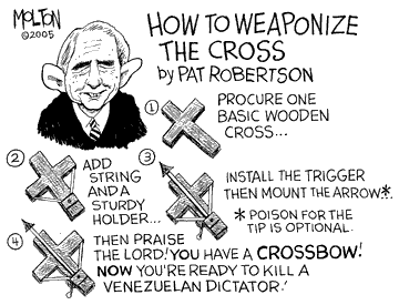 Robertson's cross as weapon