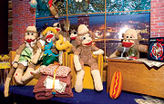 Even sock monkeys have to work the talk-show circuit
