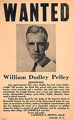 Wanted poster for William Dudley Pelley